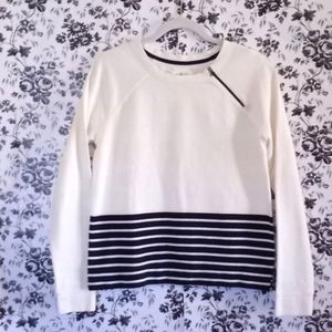 LOU & GREY white with blue stripes